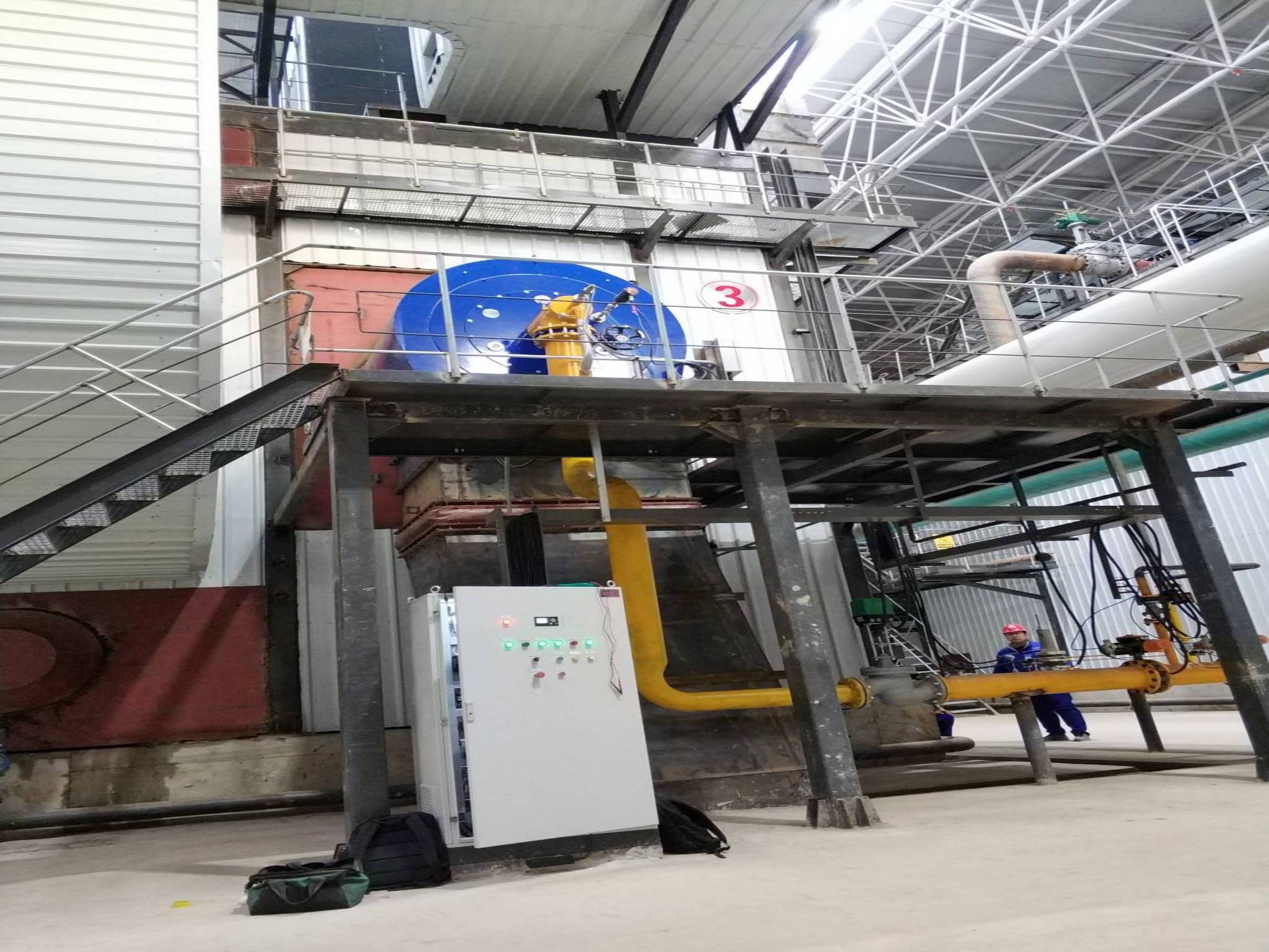 北京平谷100T热水锅炉现场